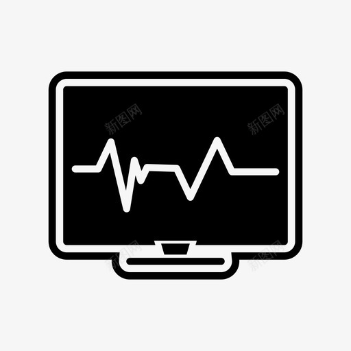 脉搏电脑心电图svg_新图网 https://ixintu.com 脉搏 电脑 心电图 心跳 脉搏率 医疗