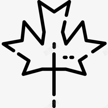 枫叶加拿大12线形图标