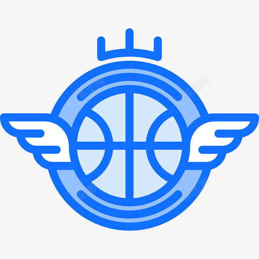 徽章篮球49蓝色svg_新图网 https://ixintu.com 徽章 篮球 蓝色