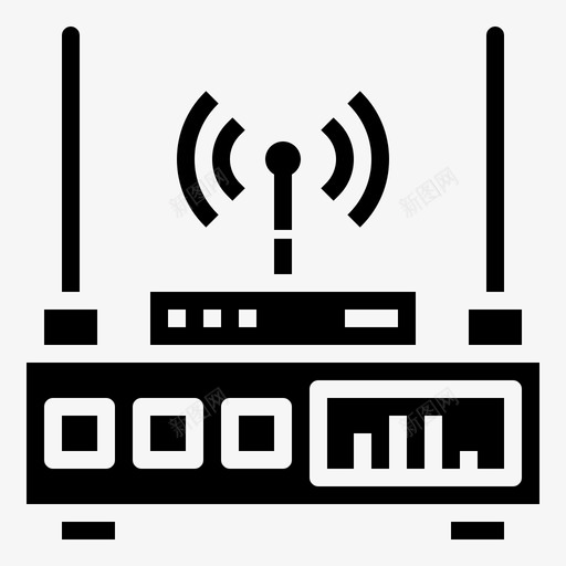 路由器智能技术24填充svg_新图网 https://ixintu.com 路由器 智能 技术 填充