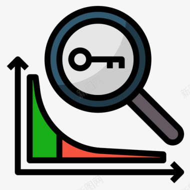 关键词seo154线性颜色图标