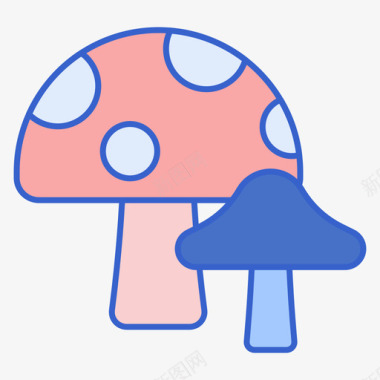 蘑菇添加剂21线形颜色图标