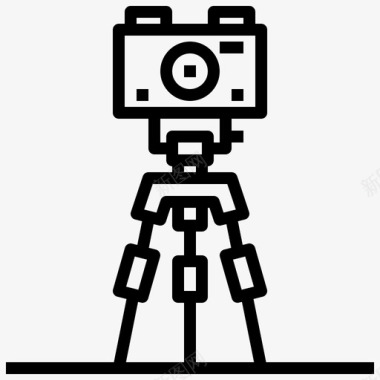 摄像机三脚架视频制作23线性图标