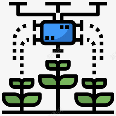 智能农场农业83线性颜色图标