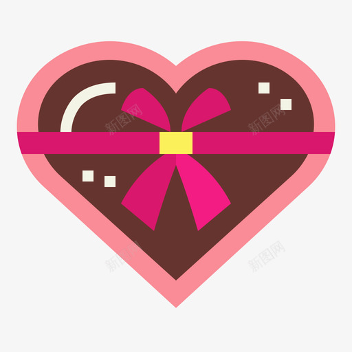 巧克力爱情和情人节7平的svg_新图网 https://ixintu.com 巧克力 爱情 情人节 平的