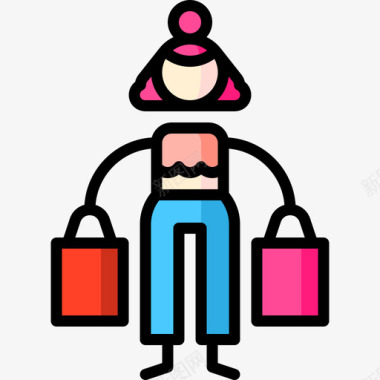 购物袋instagramstories2线性颜色图标