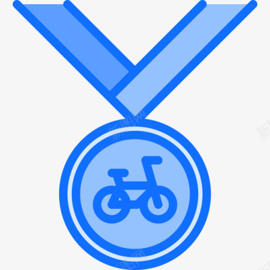 奖牌39号自行车蓝色图标