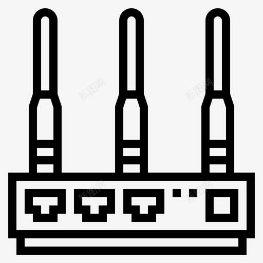路由器电子79线性svg_新图网 https://ixintu.com 路由器 电子 线性