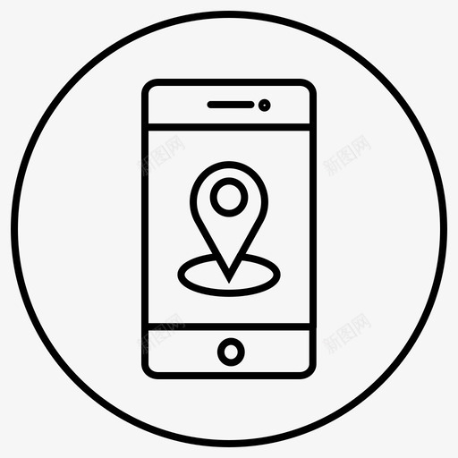 位置指针gps位置标记svg_新图网 https://ixintu.com 位置 指针 智能 手机 gps 标记 地图 线圈