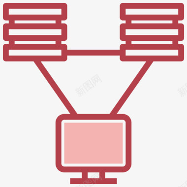 数据库网络技术17红色图标