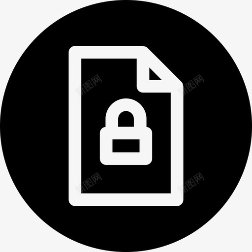 文件加密锁svg_新图网 https://ixintu.com 文件 加密 挂锁 安全 徽章
