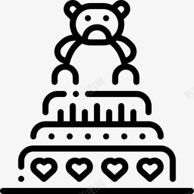 生日蛋糕婴儿淋浴48直系图标
