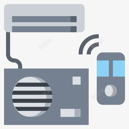 空调智能家居74平板svg_新图网 https://ixintu.com 空调 智能家居 平板