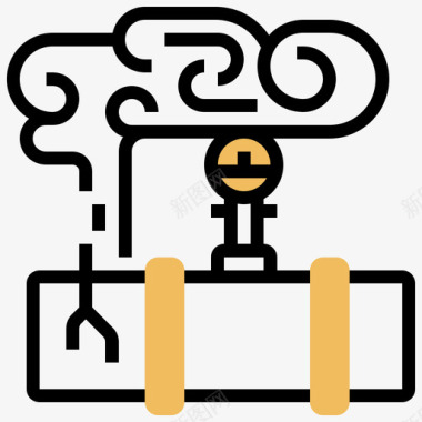 煤气管空气污染4黄影图标