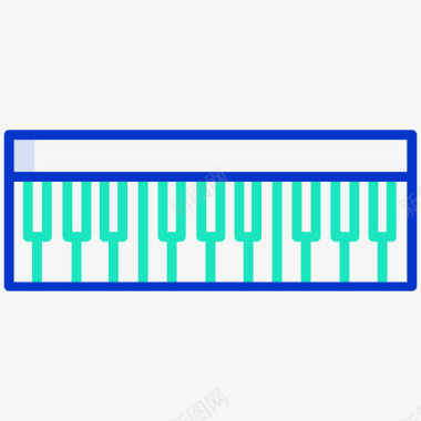 键盘乐器52轮廓颜色图标