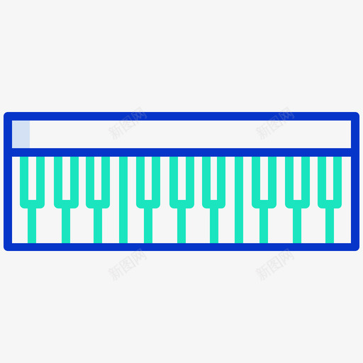 键盘乐器52轮廓颜色svg_新图网 https://ixintu.com 键盘 乐器 轮廓 颜色