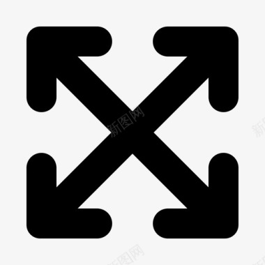 扩展箭头放大图标