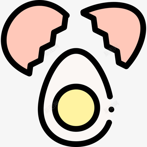 鸡蛋烹调120线形颜色svg_新图网 https://ixintu.com 鸡蛋 烹调 线形 颜色