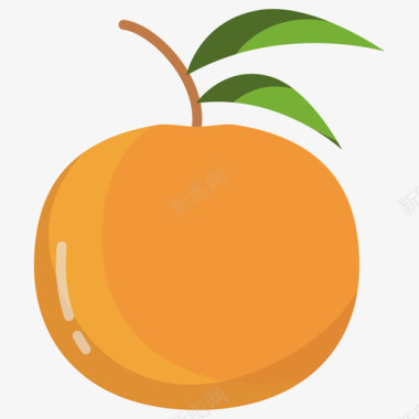 橙色纯素41扁平图标