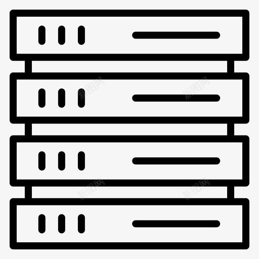 服务器硬件41线性svg_新图网 https://ixintu.com 服务器 硬件 线性