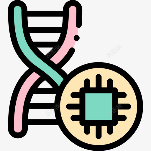 Dna人工智能111线性颜色svg_新图网 https://ixintu.com Dna 人工智能 线性 颜色