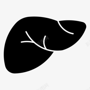 肝脏解剖学癌症图标
