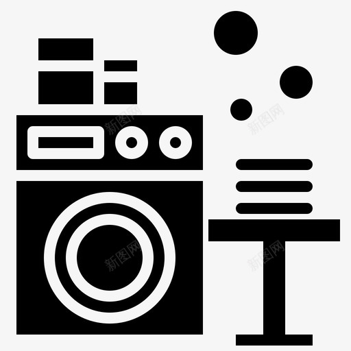 洗衣机家庭和生活37填充svg_新图网 https://ixintu.com 洗衣机 家庭 生活 填充