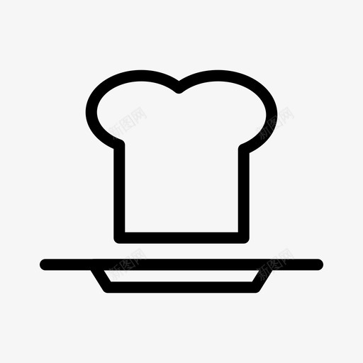 厨师帽和盘子厨师帽餐具svg_新图网 https://ixintu.com 厨师 盘子 餐具