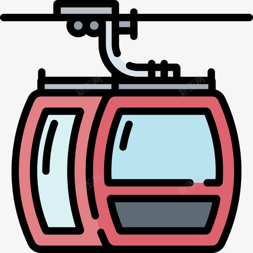 缆车北极36线性颜色svg_新图网 https://ixintu.com 缆车 北极 线性 颜色