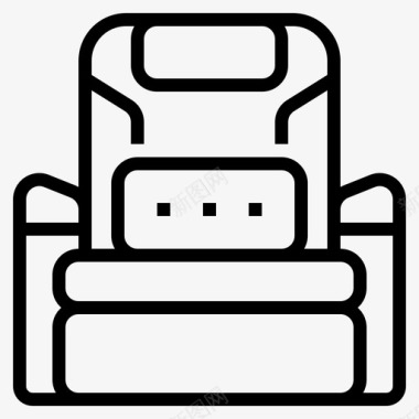 电影座椅电影17直线型图标