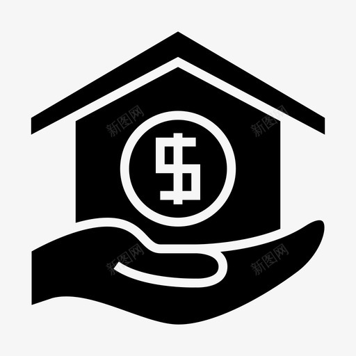 住房贷款抵押贷款房地产svg_新图网 https://ixintu.com 住房贷款 抵押贷款 房地产 金融