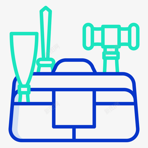 工具箱木工17轮廓颜色svg_新图网 https://ixintu.com 工具箱 木工 轮廓 颜色