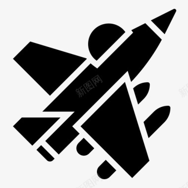 军用飞机54字形图标