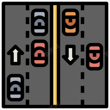 高速公路10号高速公路线形颜色图标