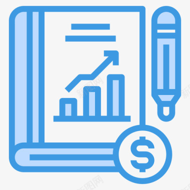 图书商业和金融5蓝色图标