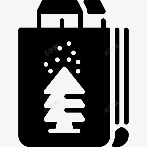 礼品袋圣诞装饰11填充svg_新图网 https://ixintu.com 礼品袋 圣诞 装饰 填充