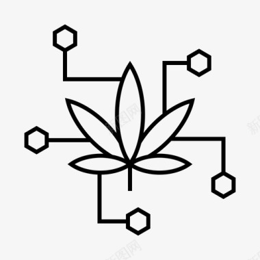 活性化合物成分大麻图标