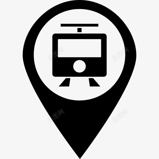 列车位置地图针svg_新图网 https://ixintu.com 地图 列车 位置 车站 运输 v30