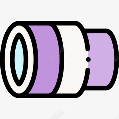 镜头摄像机和摄像机9线性颜色图标