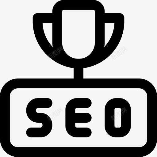 奖杯网络应用SEO4线性svg_新图网 https://ixintu.com 奖杯 网络应用 SEO4 线性