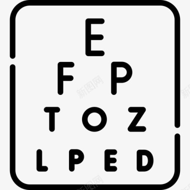 眼科检查医疗保健21线性图标