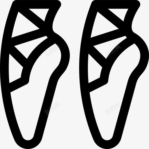 芭蕾舞鞋娱乐72直线型svg_新图网 https://ixintu.com 芭蕾 芭蕾舞 舞鞋 娱乐 直线 线型