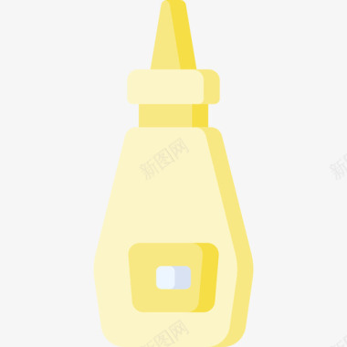 蛋黄酱塑料制品15扁平图标