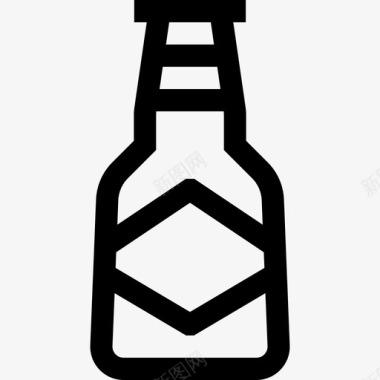 啤酒瓶啤酒62线性图标