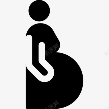怀孕孕妇38岁已填充图标