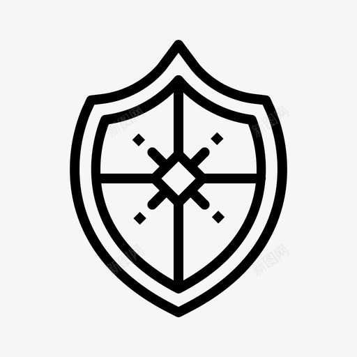 盾牌波西米亚风格18线性svg_新图网 https://ixintu.com 盾牌 波西 米亚 风格 线性