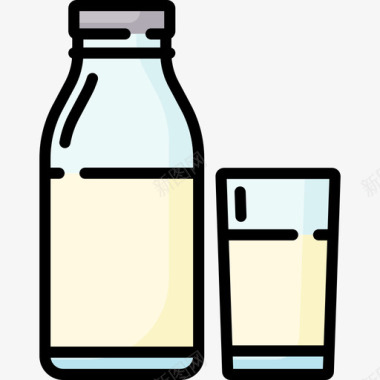 牛奶营养19原色图标
