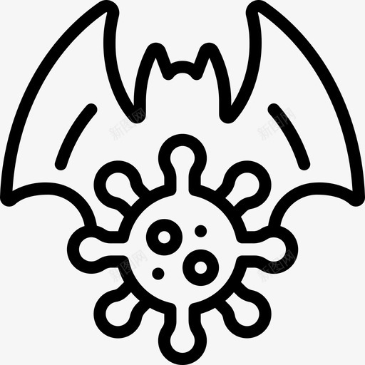 蝙蝠病毒爆发2直线型svg_新图网 https://ixintu.com 蝙蝠 病毒 爆发 直线 线型