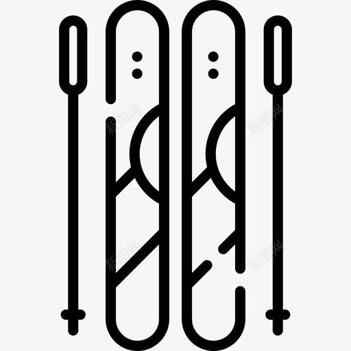 滑雪板冬季131直线型svg_新图网 https://ixintu.com 滑雪板 冬季 直线 线型