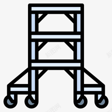 脚手架施工182线性颜色图标